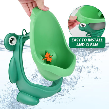 Urinal for boys Urinal tract for children Wall-mounted urinal Standing urinal Boys toilet training (green)
