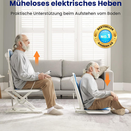 VOCIC Electric Riser Chair, Multifunctional, Supports Getting Up from the Floor, Height Adjustable up to 68 cm, Ideal for Seniors, Load Capacity up to 136 kg
