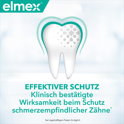 elmex Sensitive Toothpaste 2x75ml – gentle tooth cleaning and protection for sensitive teeth – clinically proven for strong teeth and against caries