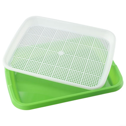 Microgreens germination tray made of plastic, 2 layers to maximize growth potential