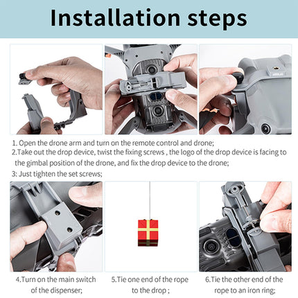 LICHIFIT Drone Airdrop System with 1/4 Screw Hole Interface for DJI Air 3 Photosensitive Thrower Transport Delivery Payload Release Dropping Device
