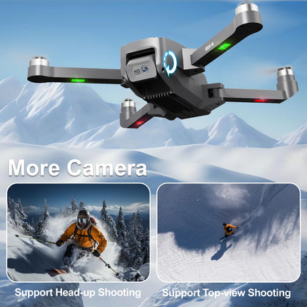 Drone with Camera 4K Brushless Motor Drone with 2 Cameras 40KM/h MAX Wind Resistant 4 Level 5 GHz WIFI FPV Drones RC Quadcopter for Kids Adults 2 Batteries IDEA16