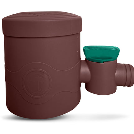 YourCasa Rain Collector [Downpipe] - Shut-off valve and filter for connecting downpipe 68-100mm DN100 and rain barrel downpipe rain collector rainwater collector water thief gutter drain (brown)
