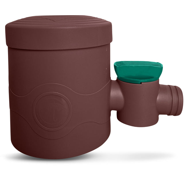 YourCasa Rain Collector [Downpipe] - Shut-off valve and filter for connecting downpipe 68-100mm DN100 and rain barrel downpipe rain collector rainwater collector water thief gutter drain (brown)