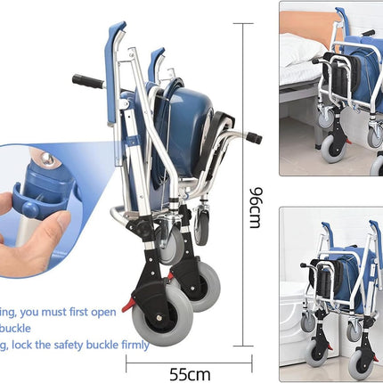 Generic Commode Chair with Wheels for Seniors 150kg Foldable Commode Chair with Armrest Mobile Commode Chair Shower Chair with Wheels WC Chair with Removable Bucket