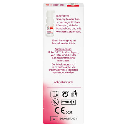 Doppelherz Eye Spray Hyaluron Fresh - for the relief of moderate dry eye symptoms - preservative-free - 10 ml