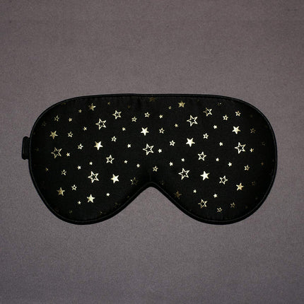 townssilk 100% Silk Sleep Mask with Adjustable Straps, Comfortable and Super Soft Eye Mask Ultimate Sleep Aid, Blindfold Golden Star