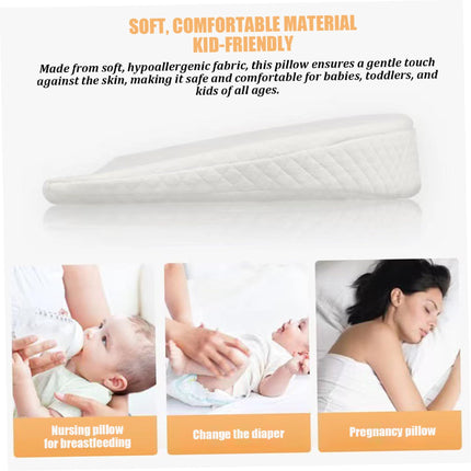 Yeory Wedge Pillow for Bed, Wedge Pillow Headboard for Kids, Neck Support Pillow for Travel