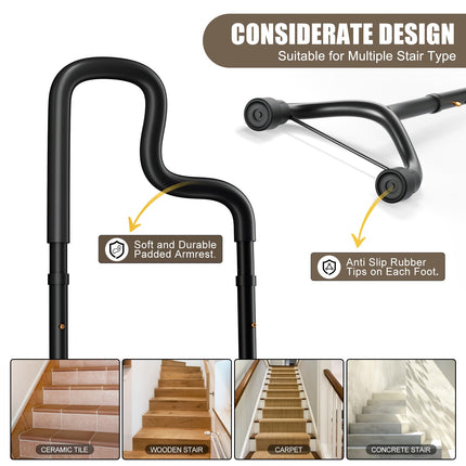 Cushore Stair Climber Aid for Elderly with Adjustable Height, Fits Most Standard Steps, Step Aid for People with Sore Hips and Knees