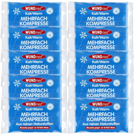 Wundmed reusable cold/warm compresses, 10 pieces, 8.5 x 13 cm, thermal compress, thermal compresses, thermal compress, white, modern, pack