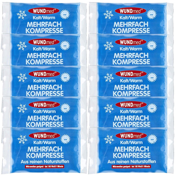 Wundmed reusable cold/warm compresses, 10 pieces, 8.5 x 13 cm, thermal compress, thermal compresses, thermal compress, white, modern, pack