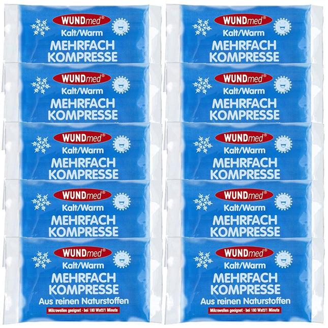 Wundmed reusable cold/warm compresses, 10 pieces, 8.5 x 13 cm, thermal compress, thermal compresses, thermal compress, white, modern, pack