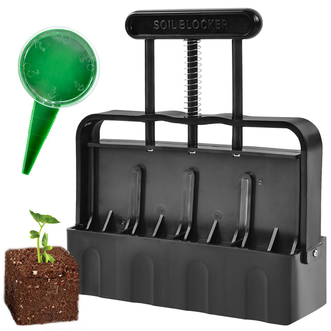YIZHIXIANGQ Manual Soil Blocker, 5 cm Handheld Soil Blocker, Soil Blocker Cultivation, With Seed Sower, Suitable for Plant Transplantation, Plant Cultivation, Gardens, Greenhouses, Vegetable Gardens