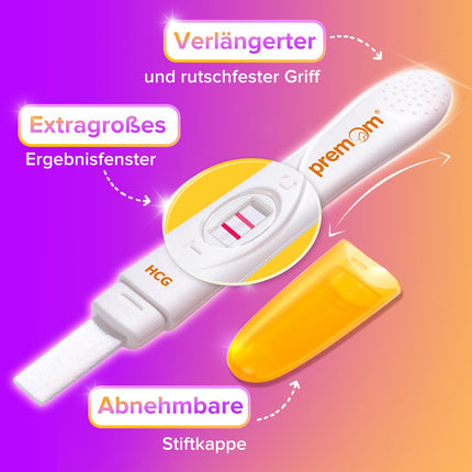 Premom 3 x Pregnancy Test Early Test - Early Pregnancy Test HCG Pregnancy Test 10mIU/ml with APP, Ultra Early Test (3HCG Test)