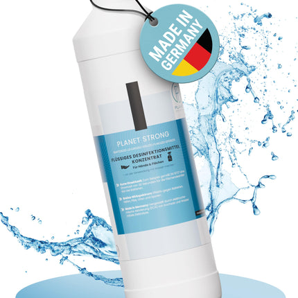 Planet Strong® - 1L alcohol-free disinfectant concentrate for hands, surfaces &amp; skin - Against bacteria, viruses, spores, fungi, yeast, mold, and odors | Bottle (Halal &amp; Kosher)