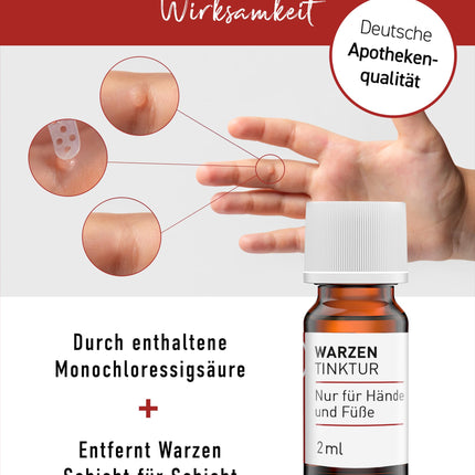 N1 Wart Tincture 2ml - Effective Wart Remover [Medical Device] - Easy to use &amp; painless - Only once a week - Ideal wart remedy for pedunculated, verrucas &amp; common warts