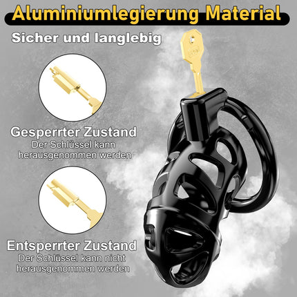 Gethorny Updated Penis Cage Chastity Cage Erotic Sex Toy for Couples - 3D Cock Cage Chastity Belt Sex Toy for Men With 3 Penis Rings Invisible Penis Restraints &amp; Bondage