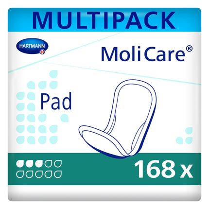 MoliCare Pad 3 Drops: Anatomical pads for mild to moderate bladder weakness, 6x28 pieces