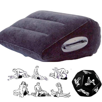 Inflatable love pillow Sex positions pillow Sex furniture Sex pillow with handle BDSM restraints With 12 positions Seduction sex dice