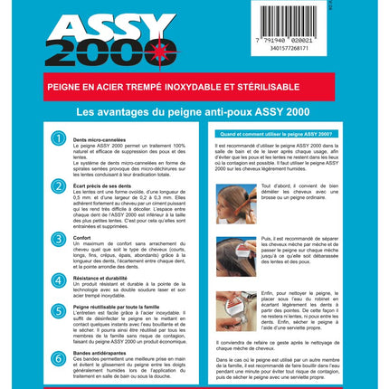Assy 2000, metal lice comb
