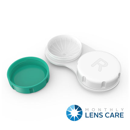 Axim Contact Lens Case 12 pieces. One-year supply. Protect your eyes by changing your contact lens case monthly.