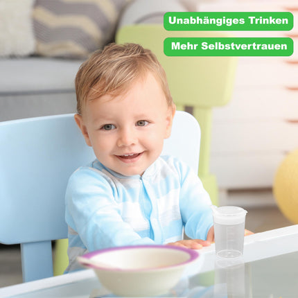 3x sippy cups with lids 250ml Transparent sippy cup seniors set of 3 cups with 3 lids (2 with opening 12 x 10 mm and 1 with opening 4 x 4 mm) drinking cup with lid - drinking cup baby