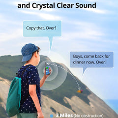 Inspireyes Walkie Talkie Kids Rechargeable, 48 Hours Working Time, 8 Channels 2-Way Radio, Gifts for Boys Girls, Outdoor Hiking Camping, 3-12 Year Old Toy