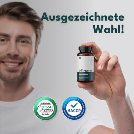 SOLVISAN L-Theanine Capsules - IMPORTANT: Study dosage of 200 mg per day - 200 Capsules - No additives