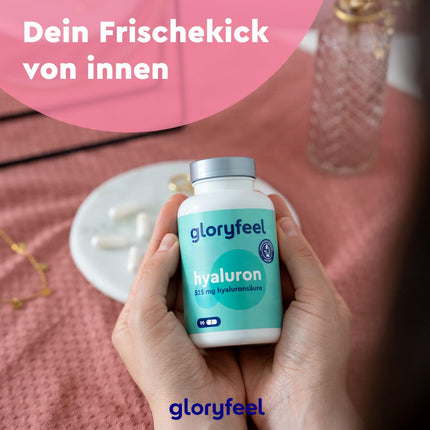 Hyaluron Capsules High Dose - 525mg Hyaluronic Acid per Capsule - 500-700 kDa - 90 Vegan Capsules - Laboratory tested, made in Germany without additives