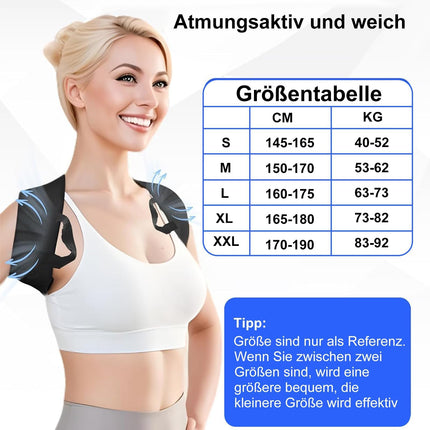 DAILIENFUS Innovative Back Straightener for an upright posture, posture correction back for an ergonomic no adjustment required, men's women's back support belt (L)
