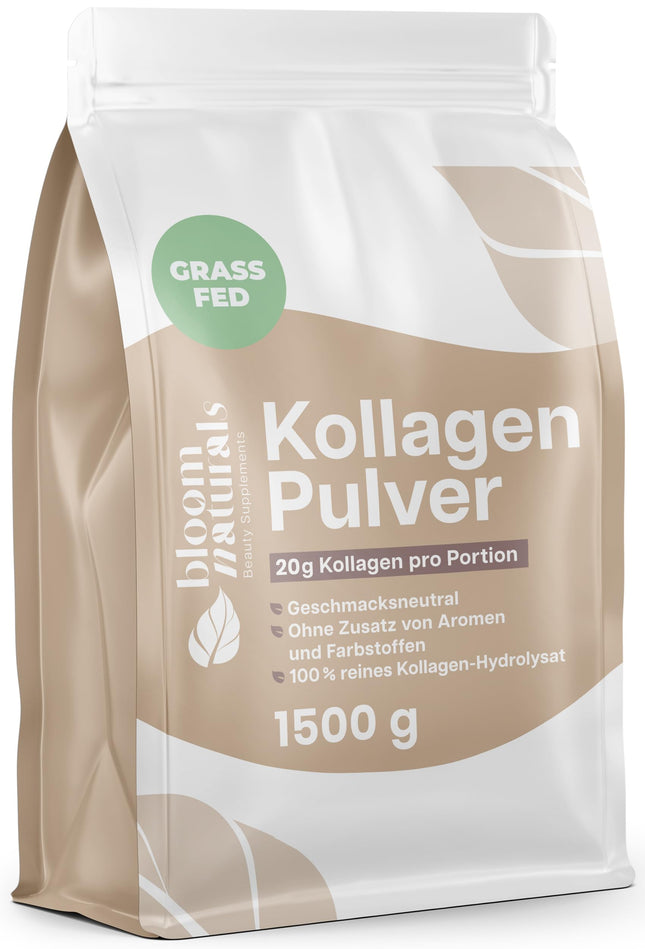 Collagen Powder 1500g (1.5 KG) - High Dosage &amp; Tasteless Collagen Hydrolysate Powder, Peptide Type 1 &amp; 3 - Collagen Peptides - Produced in Germany XXL Storage Pack