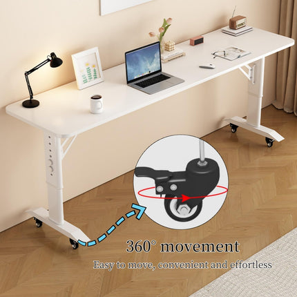 Bedside table, bedside desk, overbed table with wheels, overbed table, overbed desk, overbed table, mobile desk, bedside table with wheels, computer table for bed, overbed table, height adjustment