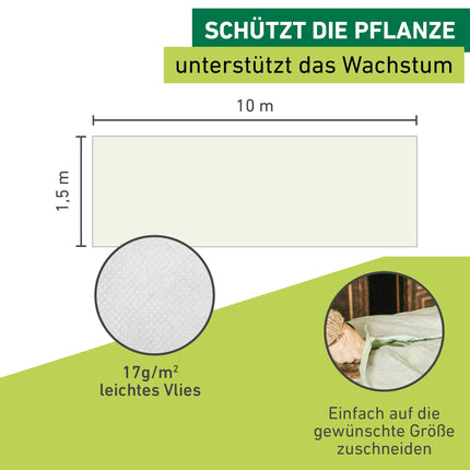 Garden fleece BASIC 10x1.5m 17g/m2, white