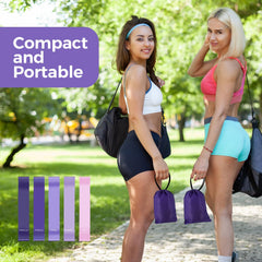 Fokky Fitness Bands [Set of 5], 100% Natural Latex Fitness Band with Exercise Instructions in German &amp; Carrying Bag Resistance Bands Resistance Bands Gymnastics Band for Muscle Building Pilates Yoga