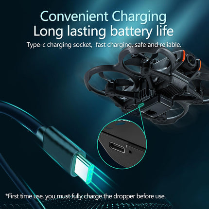 LICHIFIT Drone Airdrop System with Action Camera Extension Adapter for DJI Avata 2 Geomagnetic Thrower Transport Delivery Payload Release Dropping Device Camera Mount