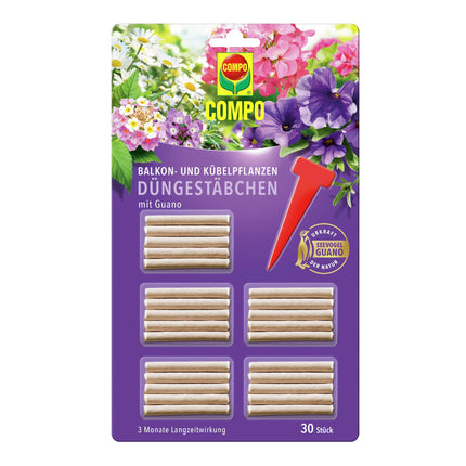 Compo Balcony and Pot Plant Fertilizer Sticks with Guano