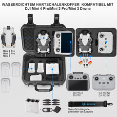 LEKUFEE Waterproof Case for DJI Mini 4 Pro/DJI Mini 3/ DJI Mini 3 Pro and DJI Mini 3 Accessories (Case only)
