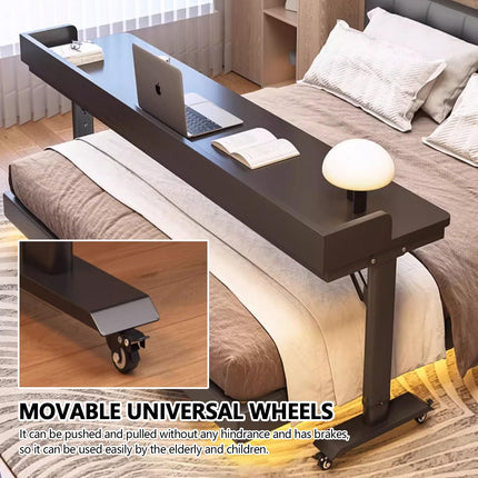 DSEWTEZXI Height adjustable bedroom bedside table, modern laptop table with wheels, standing desk on wheels, mobile computer table on wheels, nursing bed side table, for home and office.