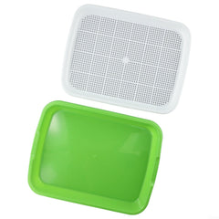 Microgreens germination tray made of plastic, 2 layers to maximize growth potential