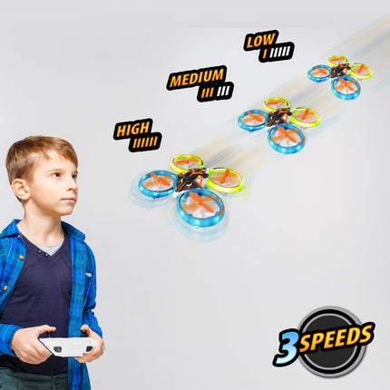 Xtrem Raiders Neon Evo Drone - Drone for children with neon lights +14 years | Drone with camera | Drone for kids | Mini drone for children | For outdoors and indoors