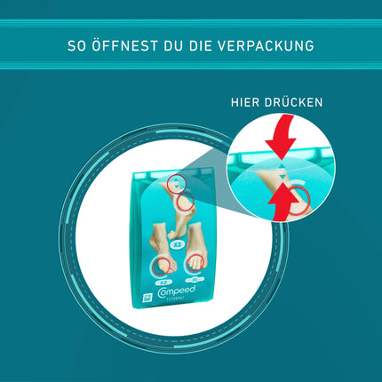 Compeed Blister Plaster Mixpack – Hydrocolloid plasters in various sizes – for blisters on heels, toes and for small blisters, 5 plasters