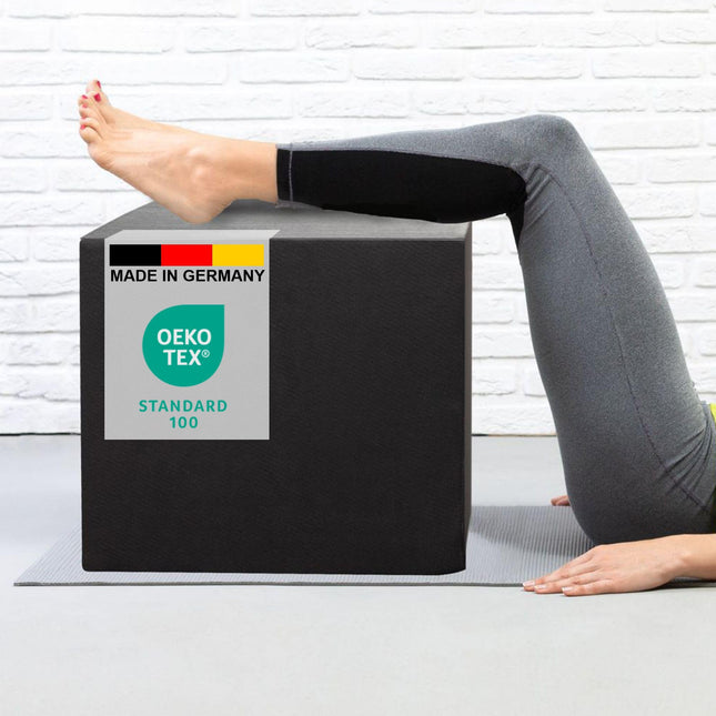 Foxx foam cube ML [50x45x40cm, with cover] Dark grey intervertebral disc cube/step bed to relieve the intervertebral discs