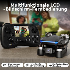 Toladrone Drone with Camera LCD Screen Digital Image Transmission Remote Control FPV Drone with Brushless Motor for Adults TD31LCD RC Drones for Beginners
