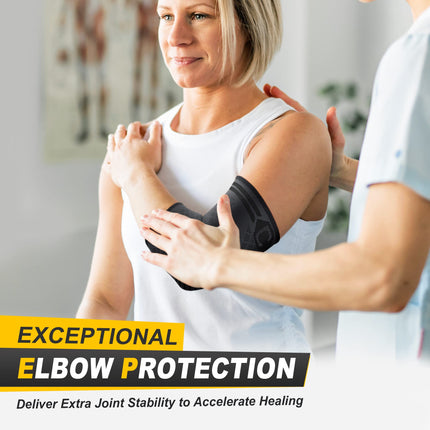 CAMBIVO Elbow Support x2, Tennis Elbow Support for Women and Men, Elbow Support Suitable for Arthritis, Tendonitis, Elbow Pads for Sports, Golfer's Elbow and Tennis Elbow