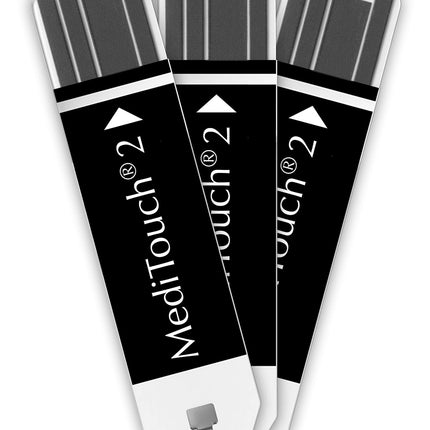 medisana blood glucose test strips, for MediTouch &amp; MediTouch 2, easy to use, precise measurement, including underfill detection, 50 pieces