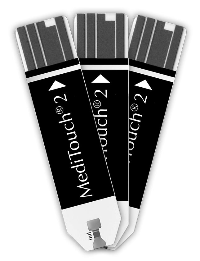 medisana blood glucose test strips, for MediTouch &amp; MediTouch 2, easy to use, precise measurement, including underfill detection, 50 pieces