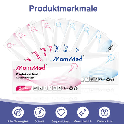 MOMMED Ovulation Test and Pregnancy Test, Includes 20 Early Pregnancy Tests, 60 Ovulation Tests, 80 Urine Cups, Time Tracking Chart, Fast and Accurate Results