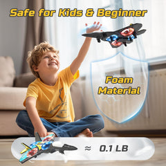 RC Drone for Kids and Beginners, Remote Controlled Airplane with Light, Hover Drone, 360° Flip and 2 Batteries (18 Minutes)