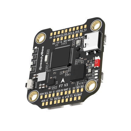 V3 F7 Flight Controller Stack 30x30 Drone FC Stack with 4in1 50A ESC BL32 Wireless Betaflight Configuration, Black Box, Solderless Connectors, WiFi, Bluetooth for 3-6S 4" 5" FPV Drone Cinelifter