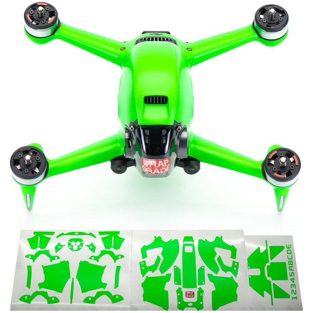 WRAPGRADE Skin Compatible with DJI FPV (NEON Green)